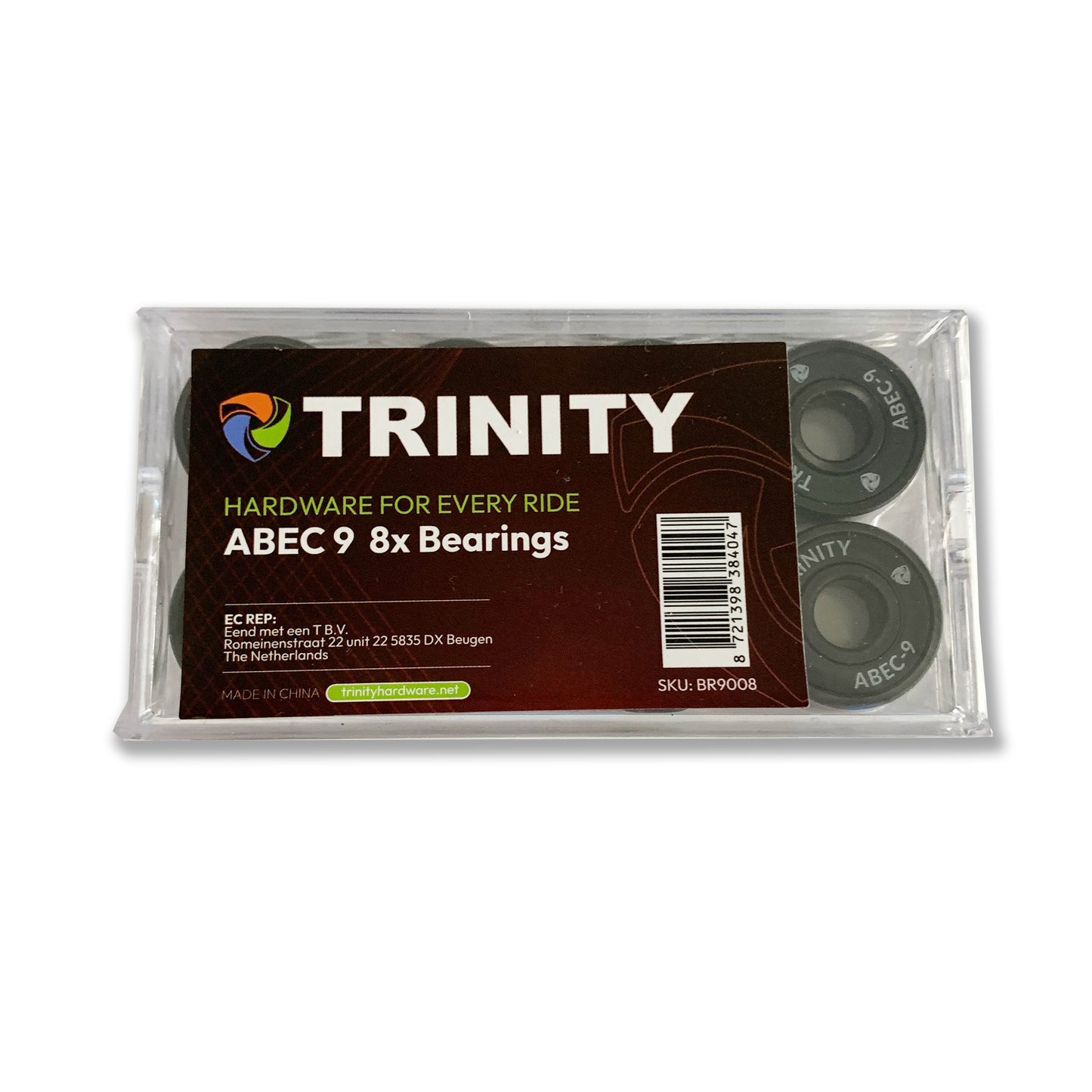 TRINITY hardwarre - set van 8 ABEC 9 kogellagers (608-2RS)
