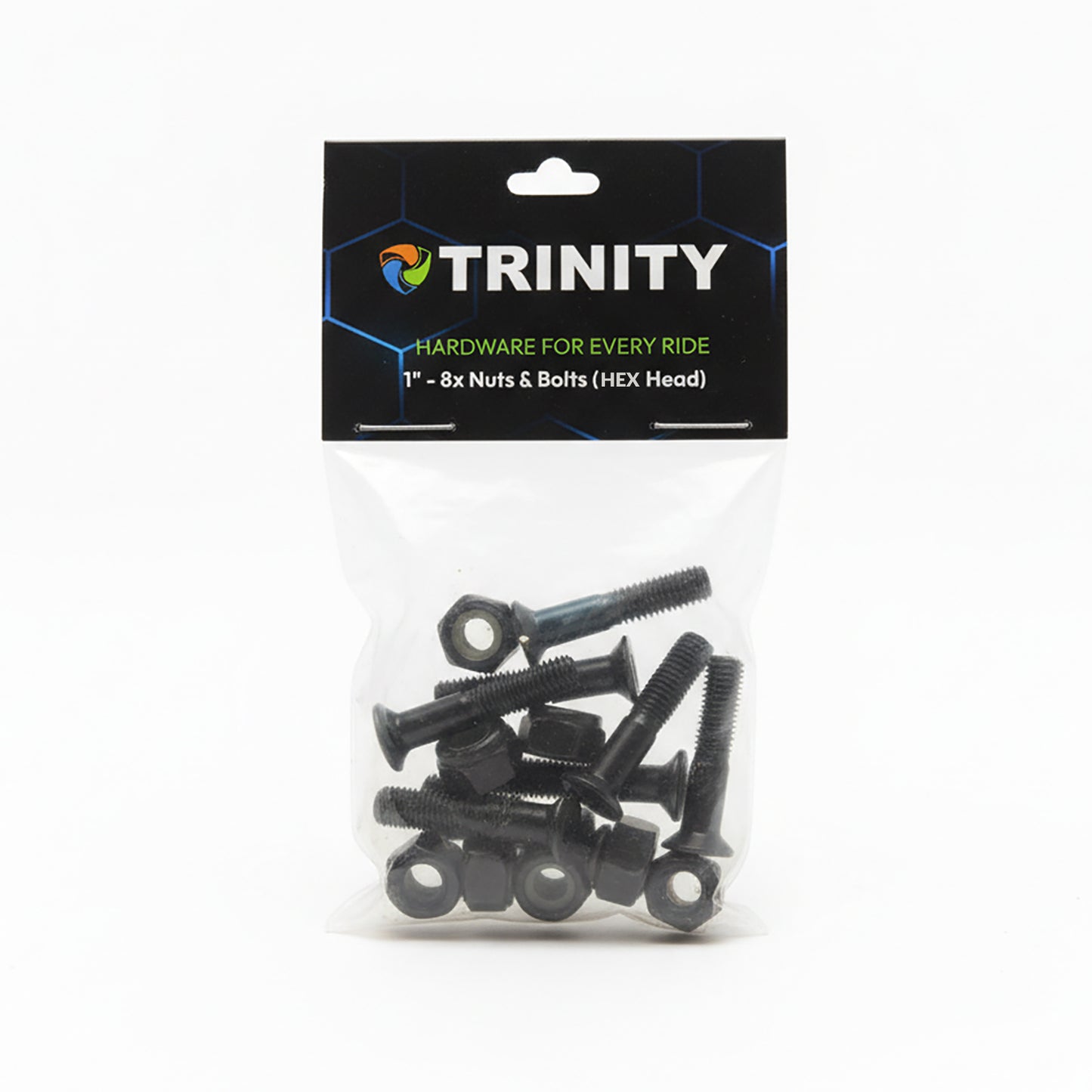 TRINITY hardware - set van 8 bouten en moeren - 1 1/4"- (Phillips/Kruiskop)