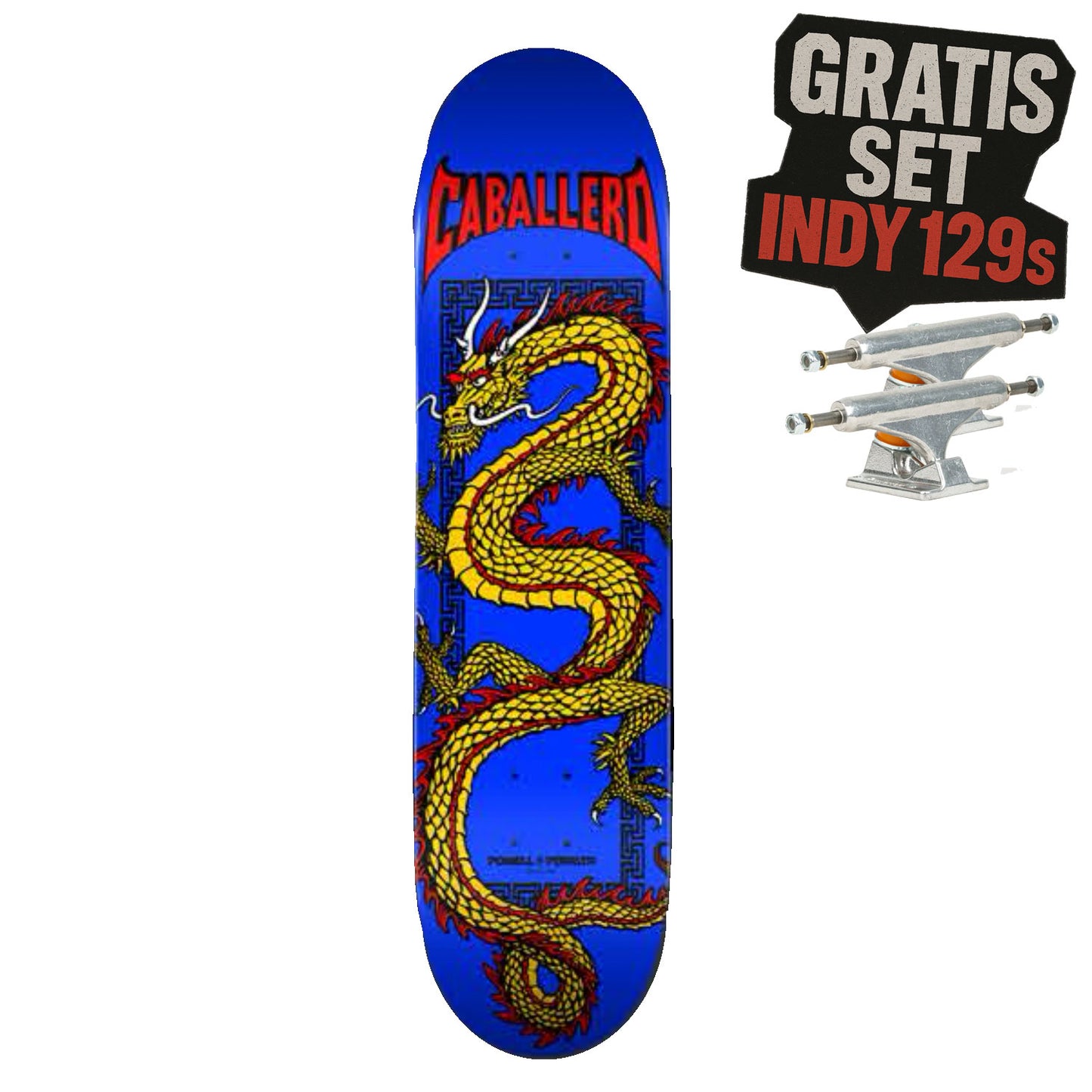 Powell Peralta Deck - Cab Chinese Dragon - Royal Blue - 7.75" (Birch)