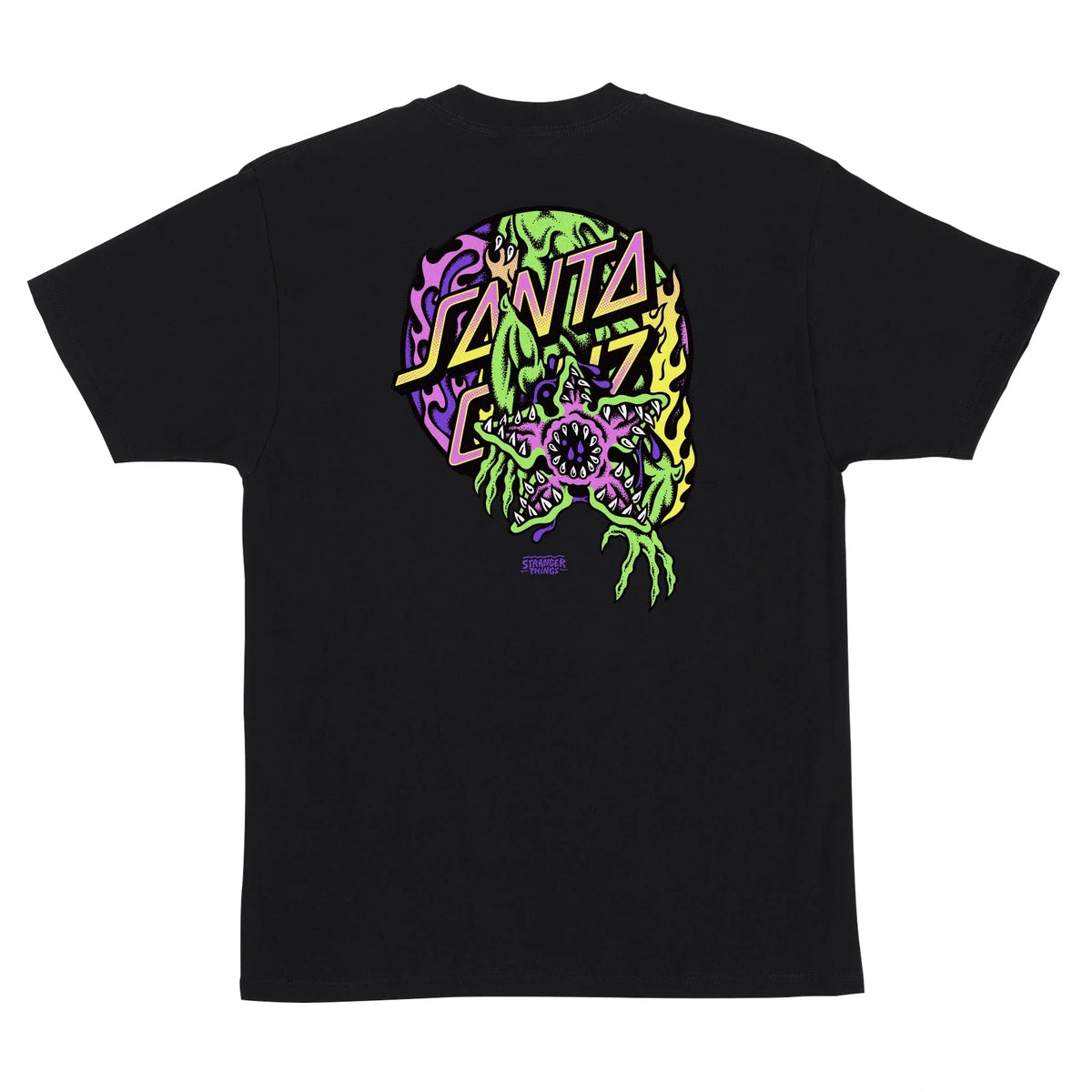 Santa Cruz - Stranger Things Demogorgon Dot T-Shirt - Black / L