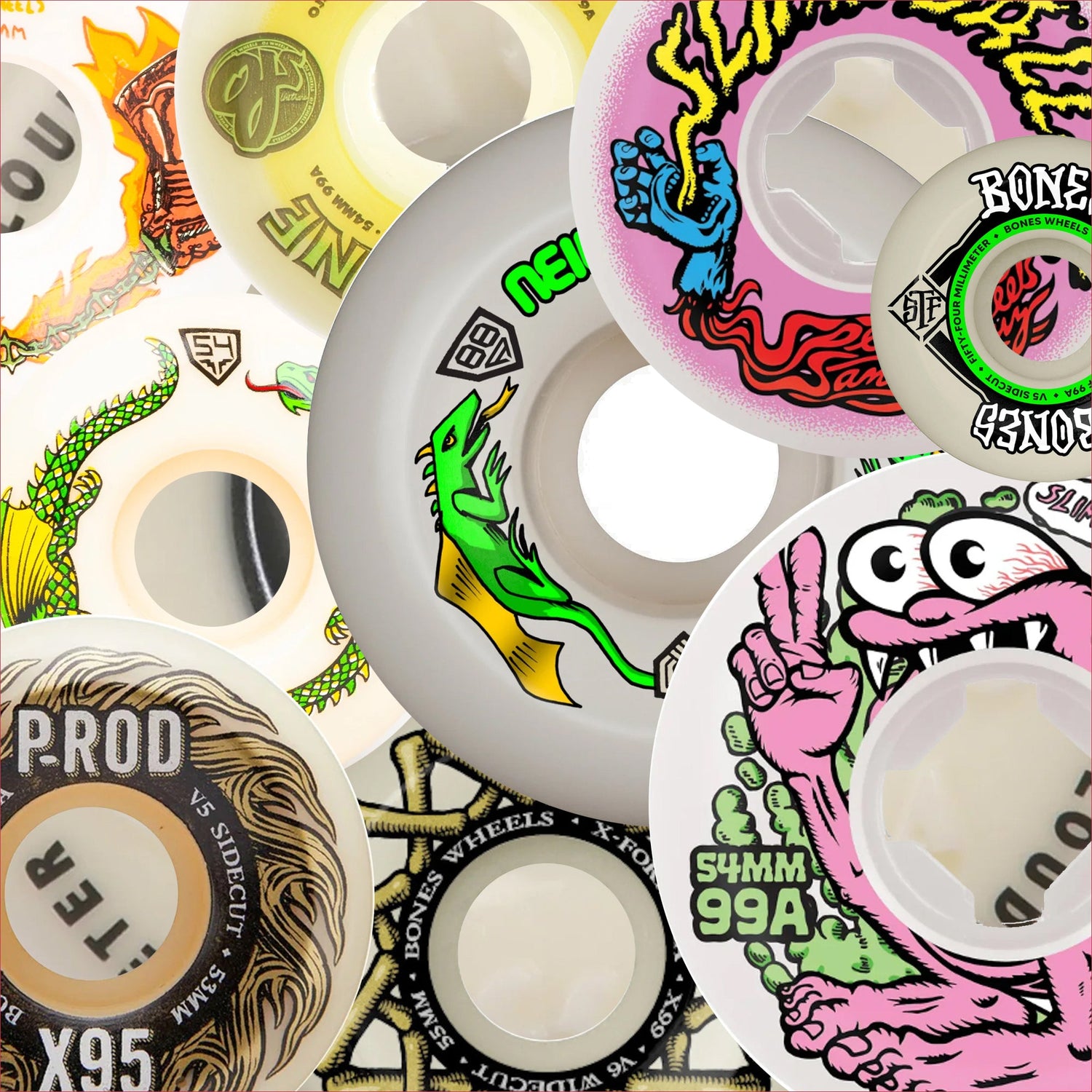 Skateboard wielen kopen - Bones, Ricta, Slime Balls en meer