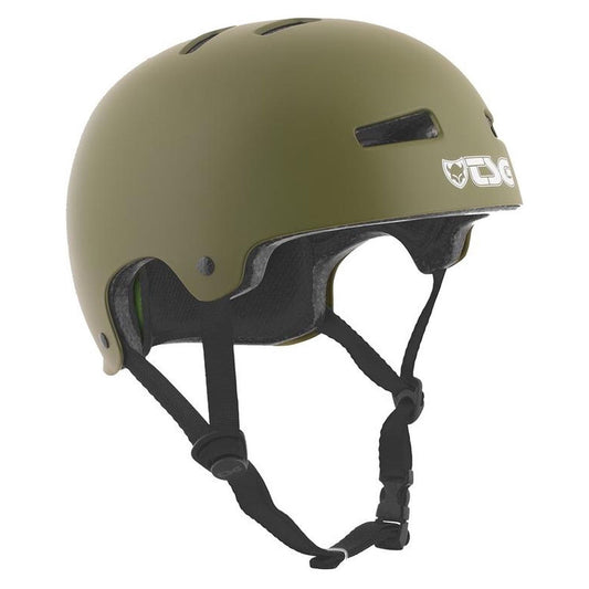TSG Evolution Solid Color skateboard helm - Kleur: satin olive - Maat: S/M