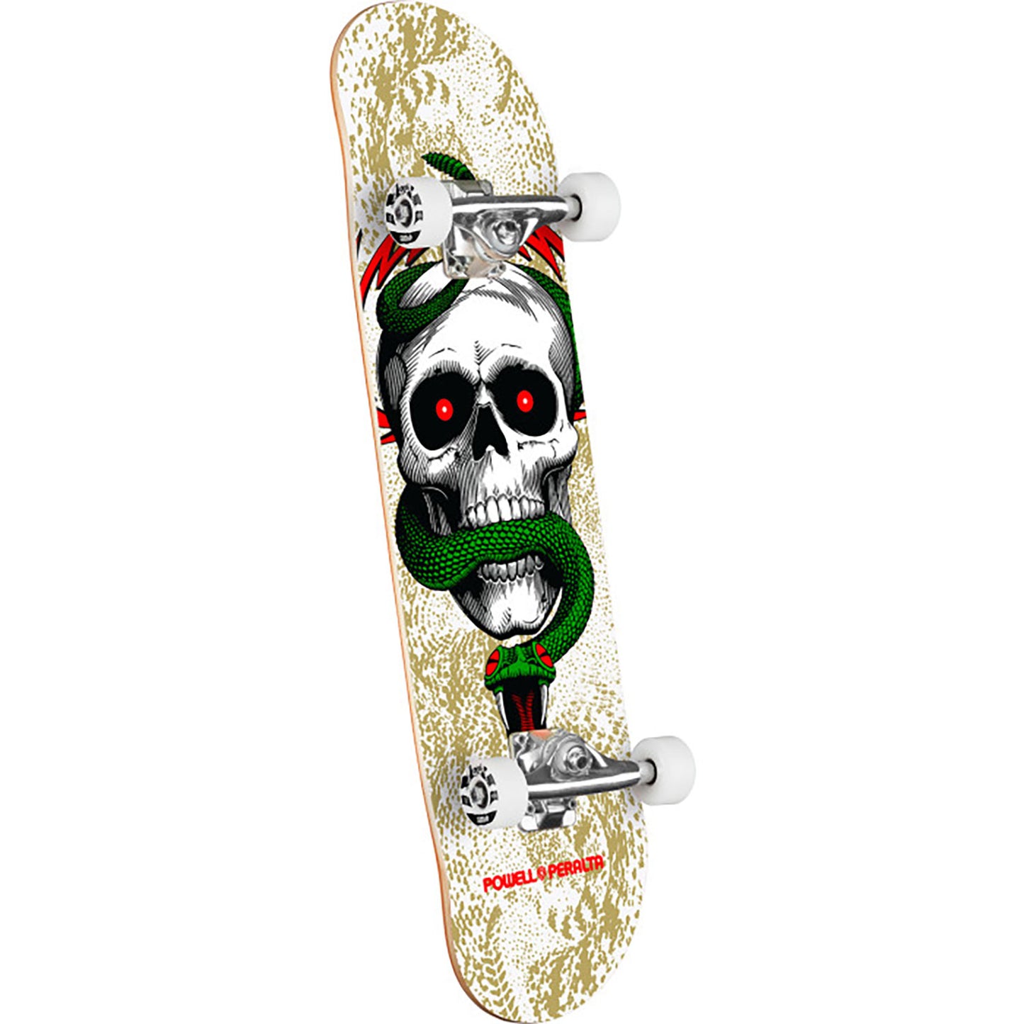 Powell Peralta Complete - Skull & Snake - White / Metallic Gold - 7.75"  (Birch)