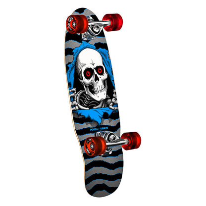 Powell Peralta Cruiser - MICRO Ripper • Silver / Blue • 59mm x 80a Cruiser Wheels (Birch)