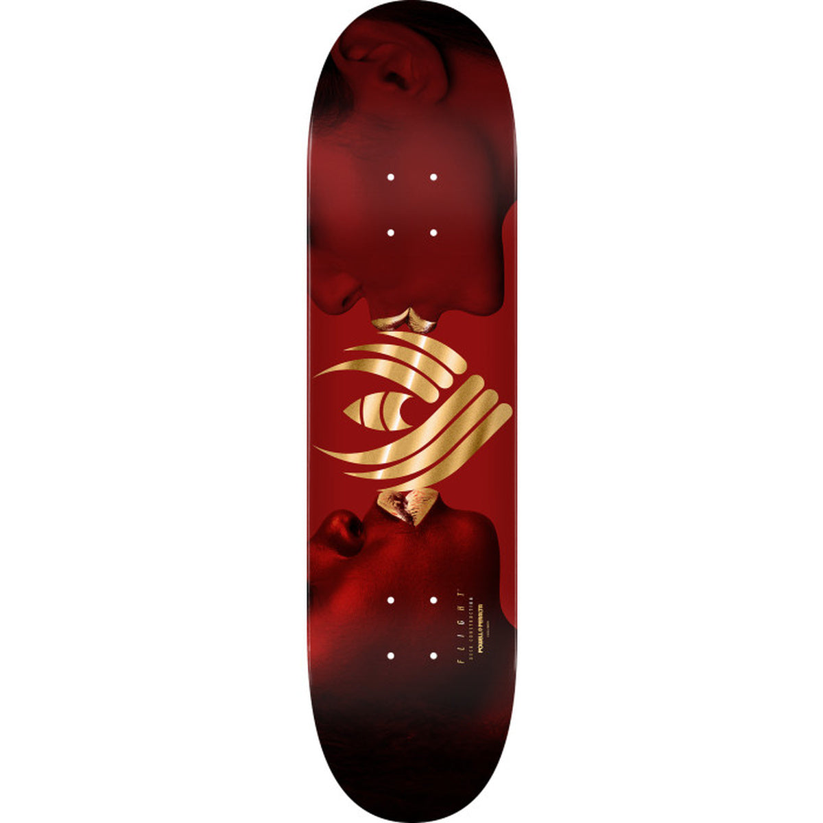 Powell Peralta Kiss 8.75" Burgundy / Gold Foil FLIGHT® Skateboard Deck