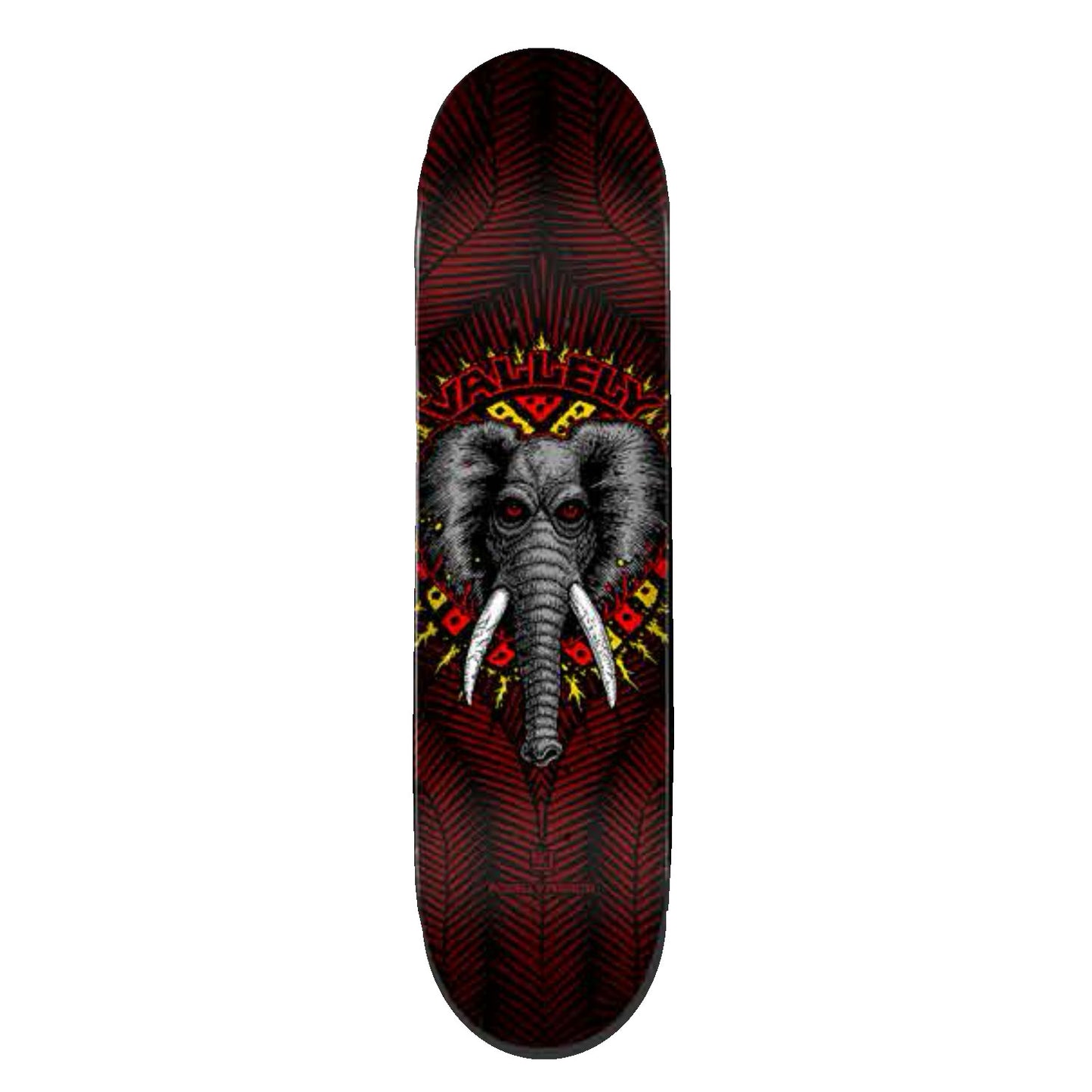 Powell Peralta Deck - Mike Vallely Elephant - Black / Burgundy - 8.0"  (Birch)