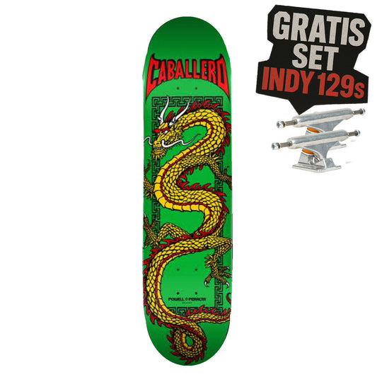 Powell Peralta Deck - Cab Chinese Dragon - Green - 7.5"  (Birch)