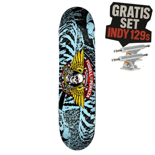 Powell Peralta Deck - Winged Ripper - Black / Light Blue - 7.0" (Birch)