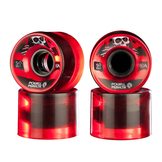 Powell Peralta Cruiser - MICRO Ripper • Silver / Blue • 59mm x 80a Cruiser Wheels (Birch)