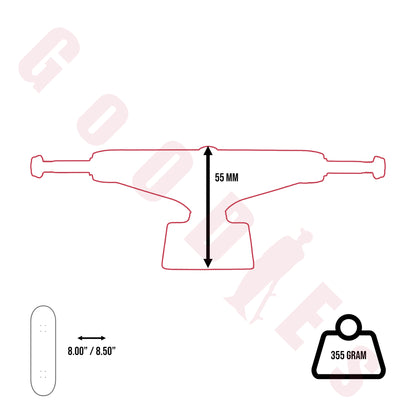 Krux Truck 8.25 K5 DLK silver polished