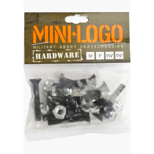 Mini-Logo 1-1/2"- Kruiskop Skateboard boutenset