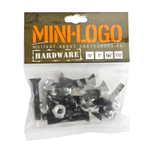 Mini-Logo 1-1/4"- Kruiskop Skateboard boutenset