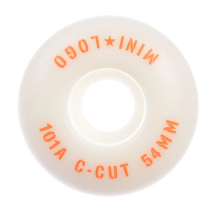 Mini Logo C-Cut 54mm 101A White skateboardwielen