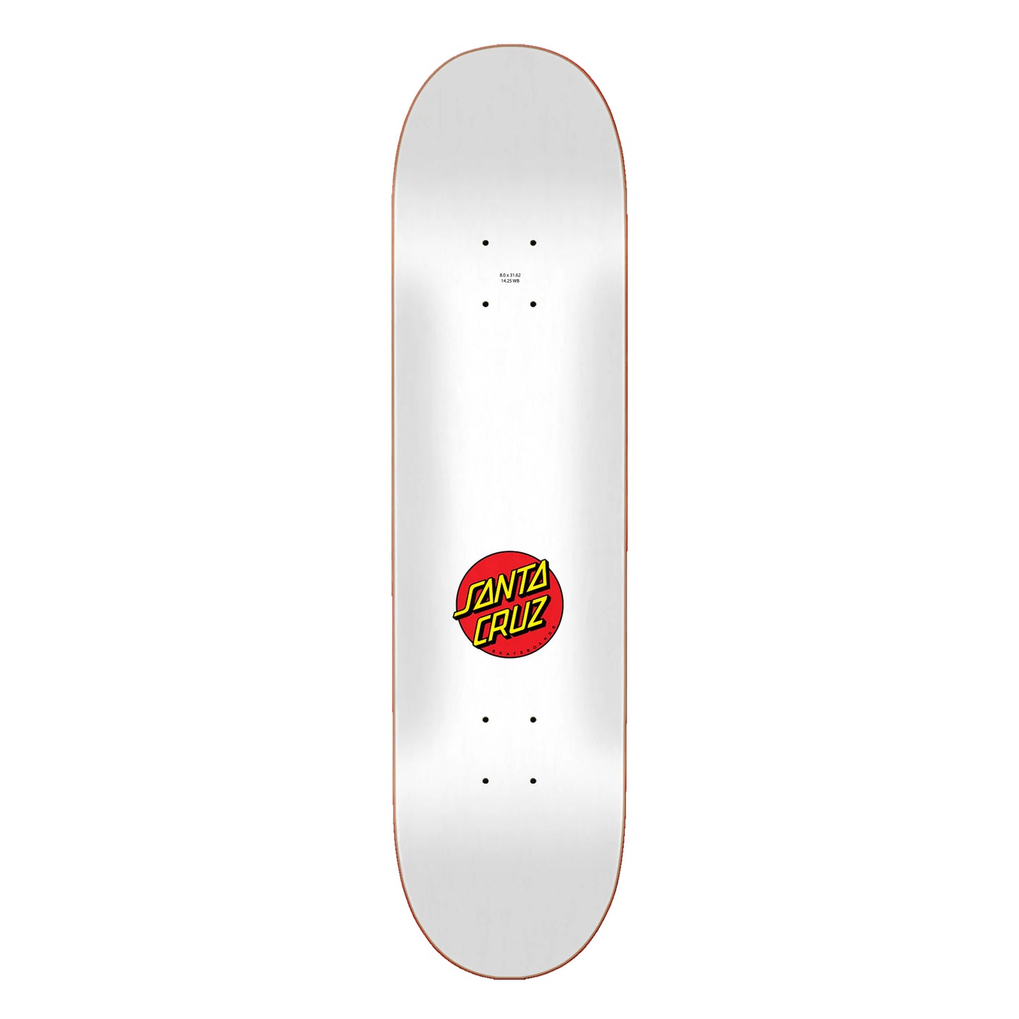 Santa Cruz Classic Dot 8.0 skateboard deck - wit