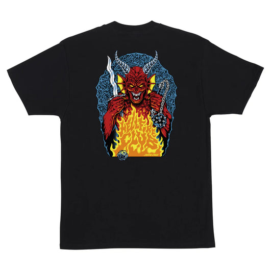 Santa Cruz - Stranger Things Hellfire Pit  T-Shirt - Black / L