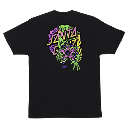 Santa Cruz - Stranger Things Demogorgon Dot  T-Shirt - Black / L
