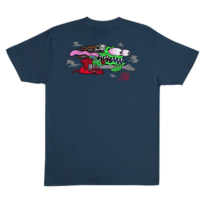 Santa Cruz - Stranger Things Eddie Slasher  T-Shirt - Blue Dusk / L